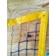 Професійна сітка для пляжного волейболу з тросом (синьо-жовта)