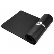 Килимок для йоги та фітнесу MSport 183 см х 61 см x 1,5 см (чорний)