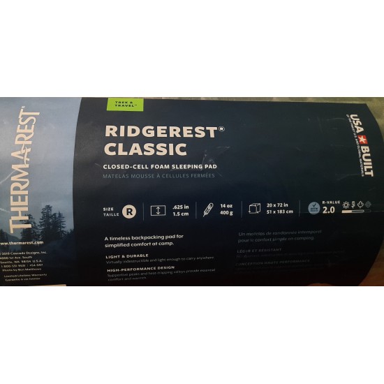 Каремат (килимок) Therm-A-Rest RidgeRest Classic regular, 51×183 см