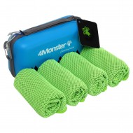 Комплект рушників охолоджуючих COOLING TOWEL 4Monster B-ECT 4шт, салатовий